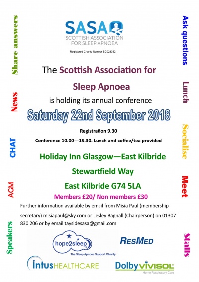 Scottish Association for Sleep Apnoea (SASA) Conference